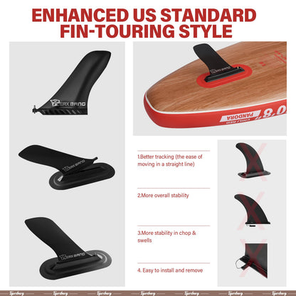 TIGERXBANG Paddle Board, 10.8' Stand Up Paddle Board with Premium Complete Inflatable SUP Accessories, Extra Wide Paddleboards for Adults & Kids-Pandora Collection Chili Red