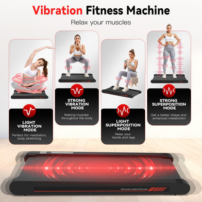 Sperax 3 in 1 Walking Vibration Pad, Under Desk Treadmill with APP, Portable Treadmills for Home, Walking Pad Treadmill with Remote Control