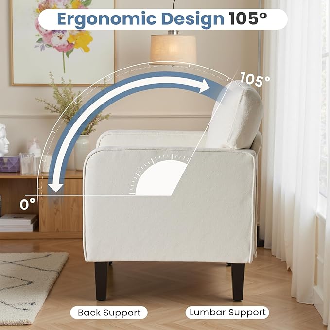 DUMOS Beige Modern Accent Chairs