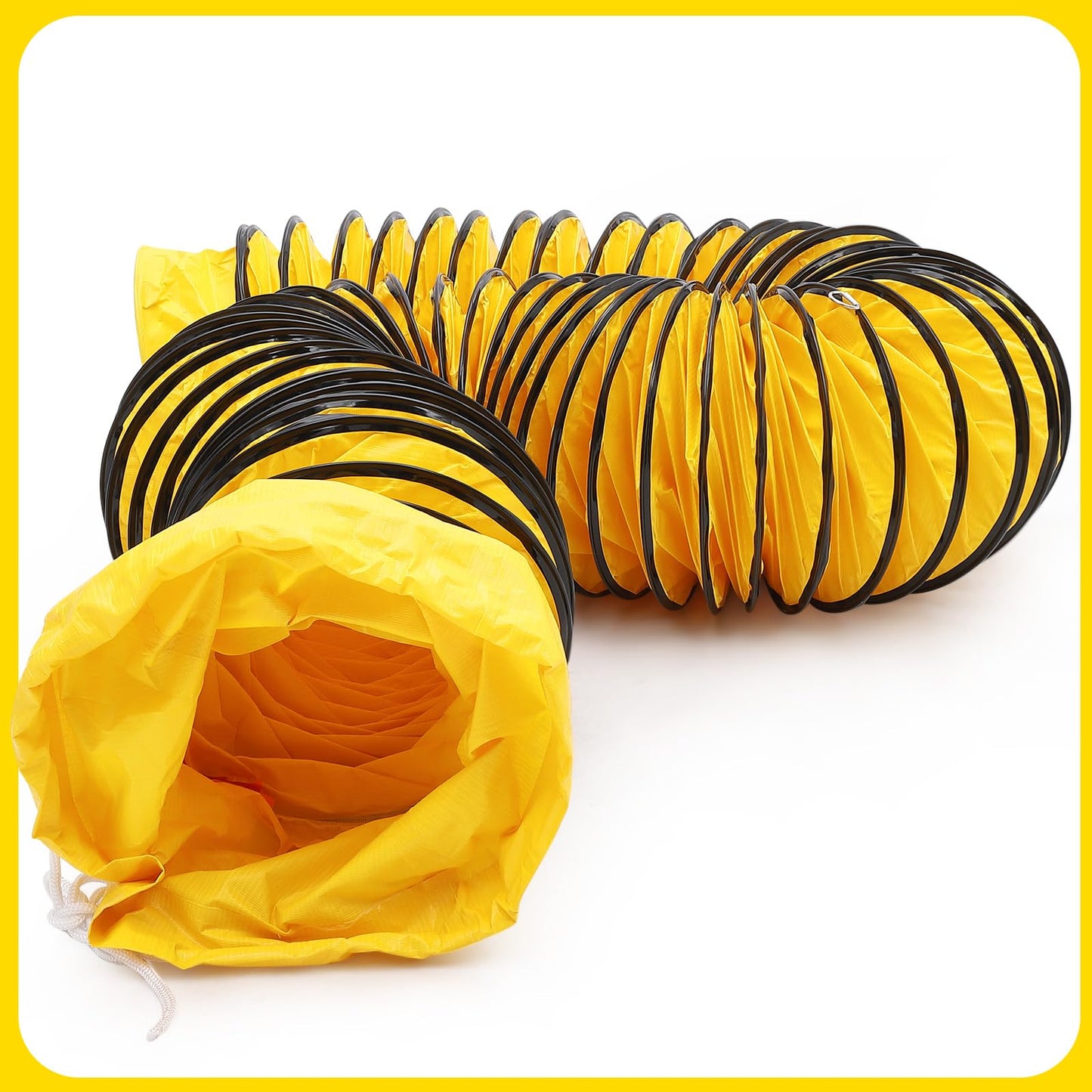 10 in Utility Blower Fan, 3300 RPM High-Speed Ventilation Fan with 33 ft PVC Duct Hose, CE & IP44 Waterproof Rated, Industrial Portable Air Blower Ventilator for Basements, Tunnels, Factories