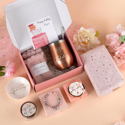 Anforsun Birthday Gifts for Women, Gifts for Women, Happy Birthday Gifts Basket for Women Friendship, Gift Set for Best Friends Female Women Sister Mom Wife Her Girlfriend Coworker Bestie BFF Ideas