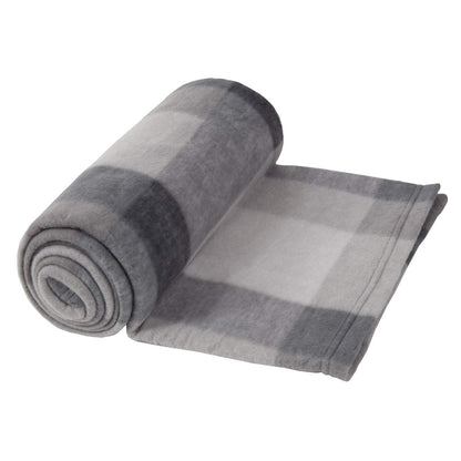 Dreamscene Sofa Throw Blanket, Soft Cosy Warm Grey Tartan Check Outdoor Throw for Garden Furniture Double Fleece Blanket for Bedroom Living Room Picnic, 150 x 200cm