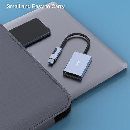 BENFEI CFexpress Card Reader 10Gbps, USB-C/USB-A 2-in-1 Type B CFexpress Adapter Compatible with Windows/Mac/Linux/Android
