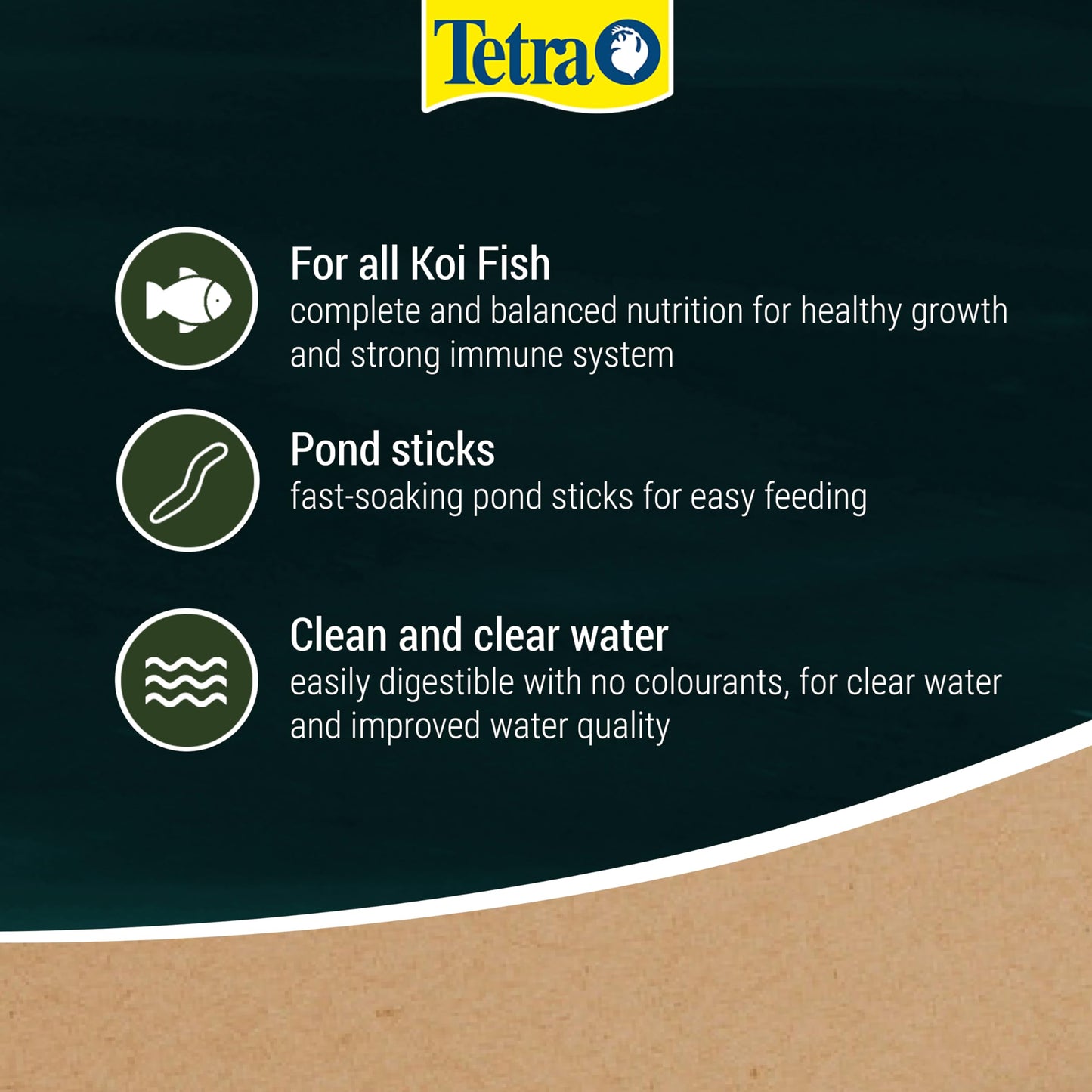 Tetra Koi Pond Fish Food Sticks 1.1kg - biologically balanced for koi fish