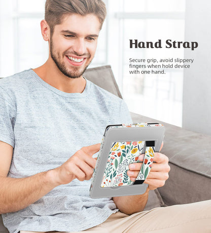 MoKo Case for 7" Kindle Paperwhite (12th/11th Gen-2024/2021) & Colorsoft Signature Edition, Slim PU Shell Cover with Auto-Wake/Sleep, Flowers