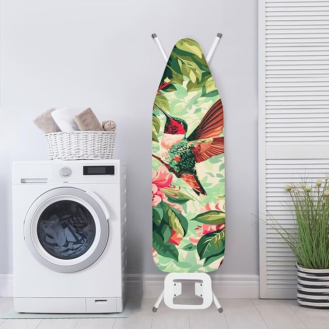 Hummingbird Monstera Ironing Board Cover Table Top Ironing Board Cover and Pad