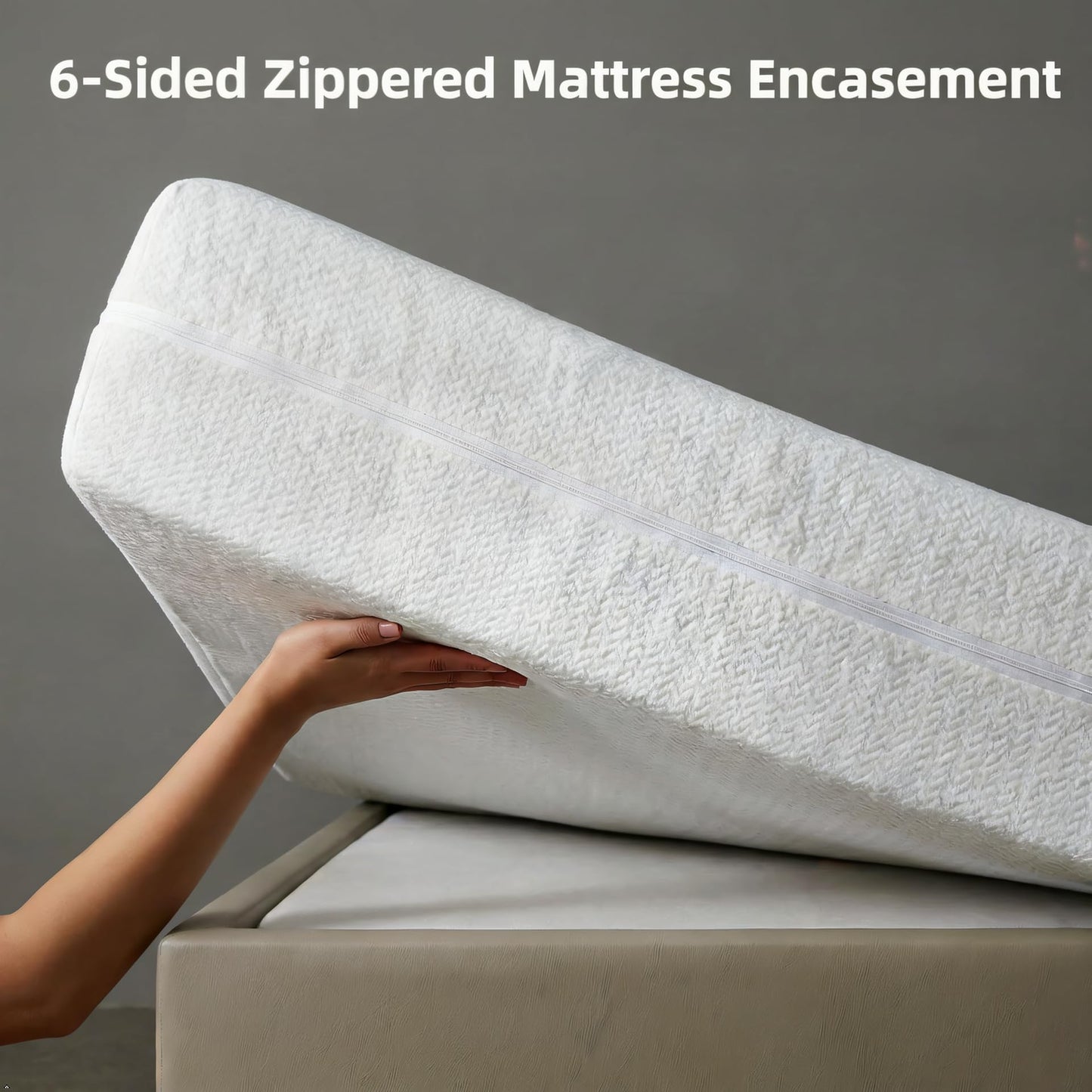 Zippered Mattress Encasement, Mattress Cover Protector, Breathable Waterproof Bed Sheet Alternative, Skin?Friendly Knit Deep Pocket Sheet Cover-ZIVZIV (Depth 10''-11'', Twin XL(39"×80"))