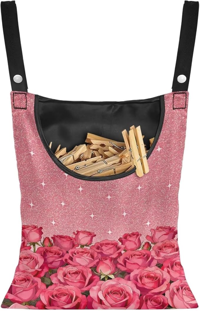 Clothespin Bag for Clothes Pin Holder for Outside and Clothes Line Pins