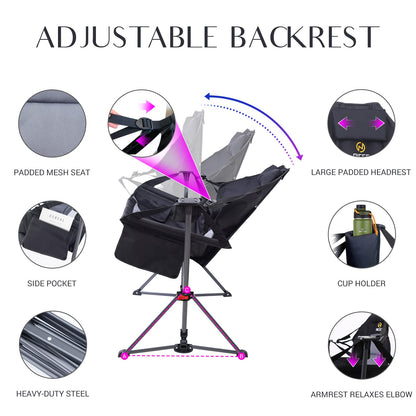 Hammock Camping Chair with Footrest, Heated Camping Chair, Hammock Camping Chair, Camping Chair Rocker 1-P + Hammock Camping Chair, Camping Chair Rocker, Swinging Chair, High Back with Stand 1-P