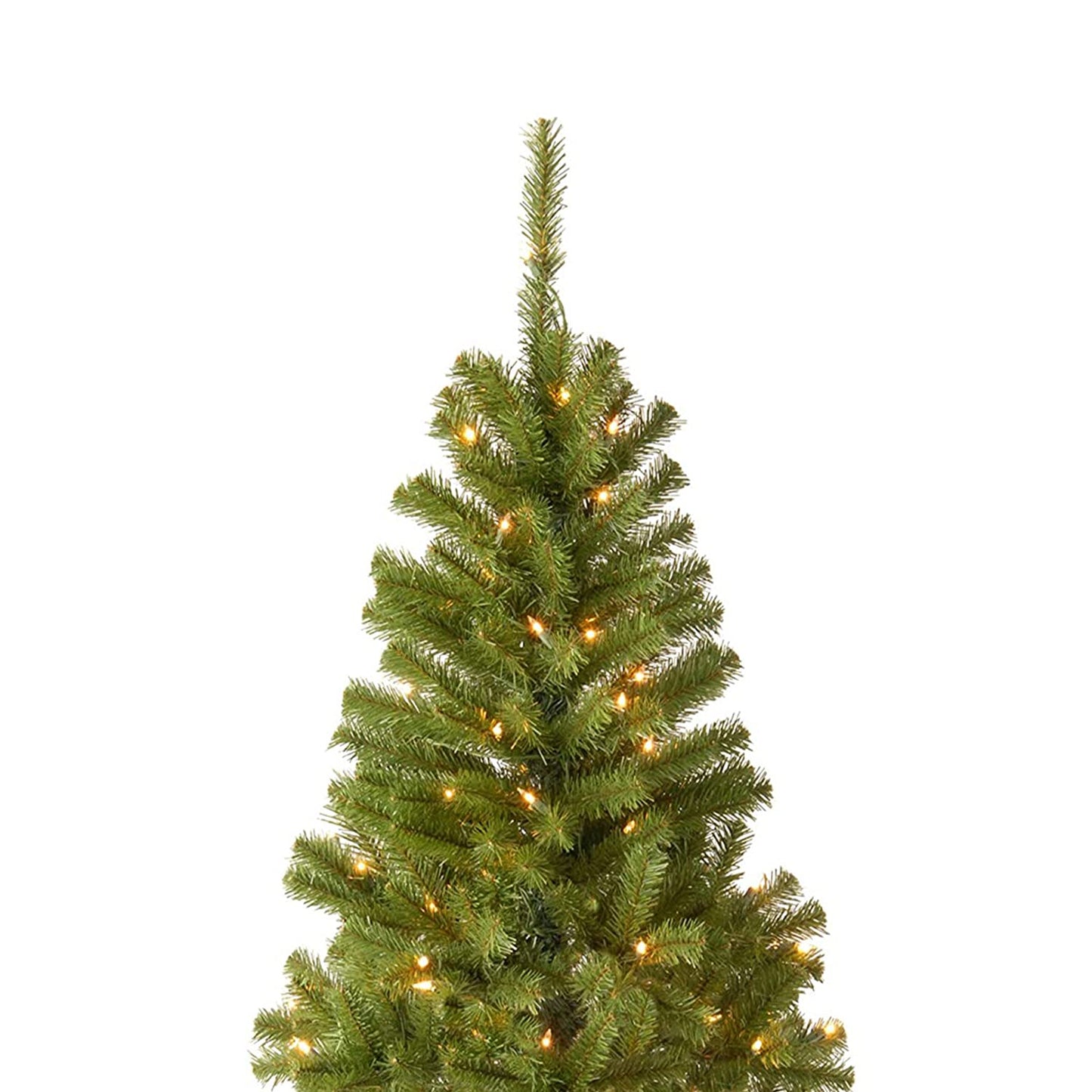 National Tree Company 4 ft Pre-Lit Grande Canadian Fir Mini Artificial Christmas Tree, 100 Clear Lights, 230 Tips, Includes Stand, Green