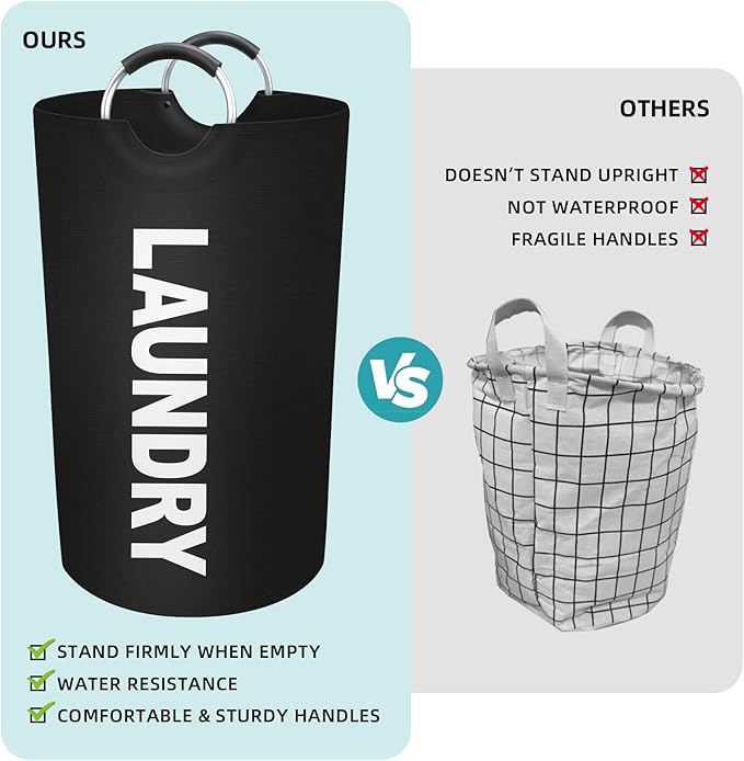 StorageRight 90L Large Laundry Basket, Laundry Hamper, Dirty Clothes Hamper