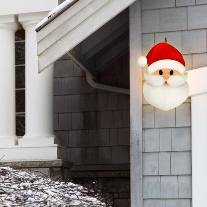 Mudder Christmas Porch Light Covers Christmas Outdoor Decoration Gnome Xmas Holiday Light Covers for Porch Garage Front Door Hanging(Snowman, Santa,2 Pcs)