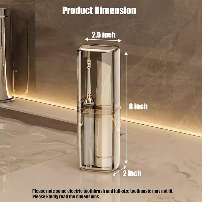 2Pcs Toothbrush Cup Toothbrush Travel Case, Travel Toothbrush Holder Case