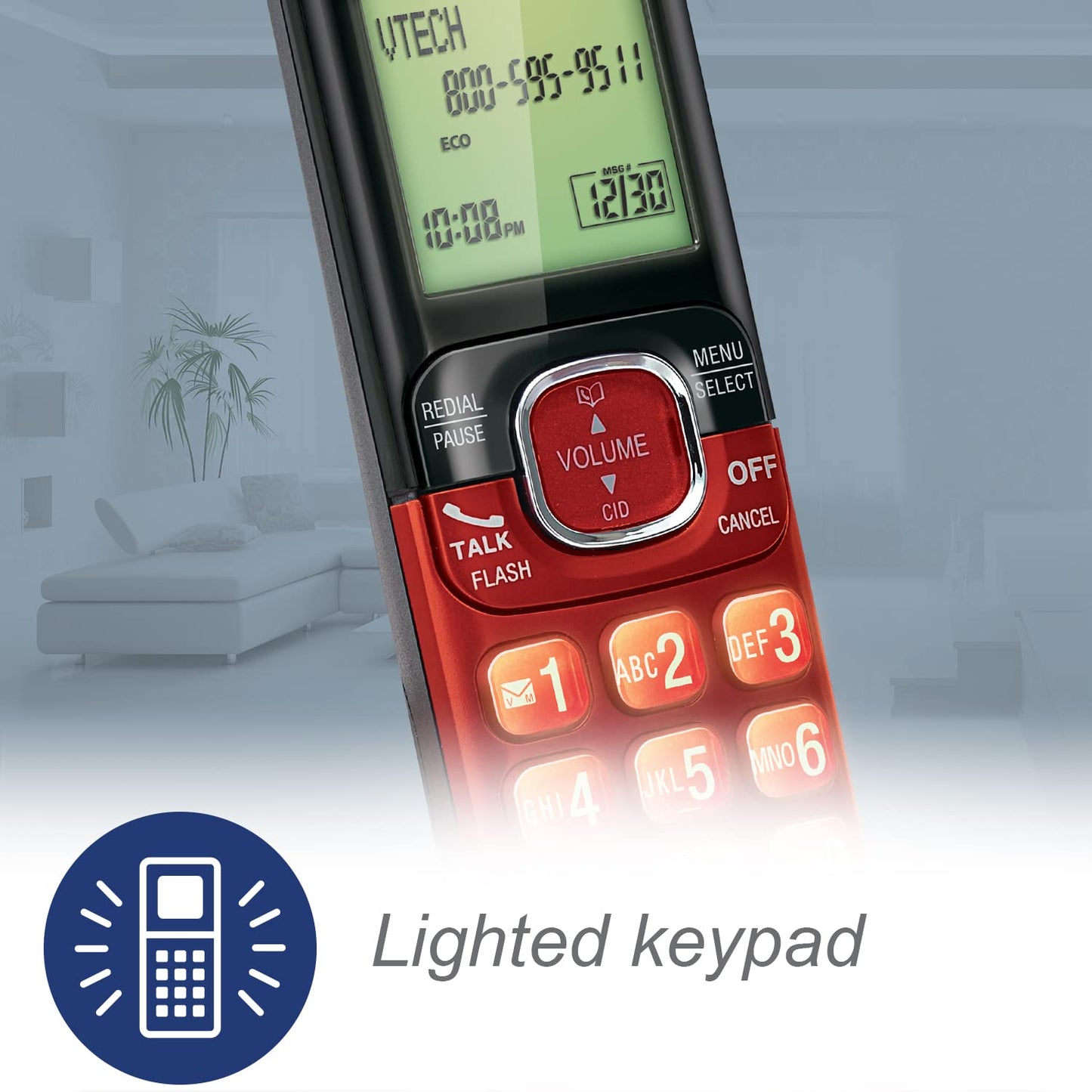 VTech CS6719-2 2-Handset Cordless Phone with Caller ID/Call Waiting, Handset Intercom & Backlit Display/Keypad, Silver