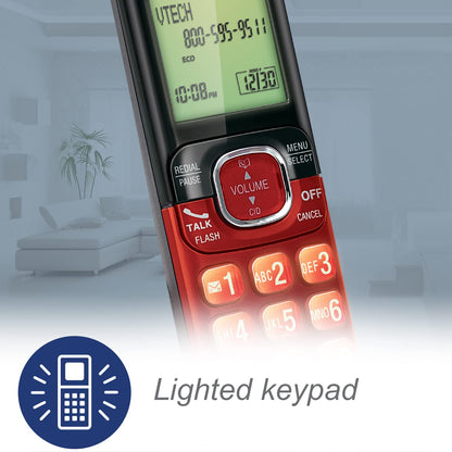 VTech CS6719-2 2-Handset Cordless Phone with Caller ID/Call Waiting, Handset Intercom & Backlit Display/Keypad, Silver