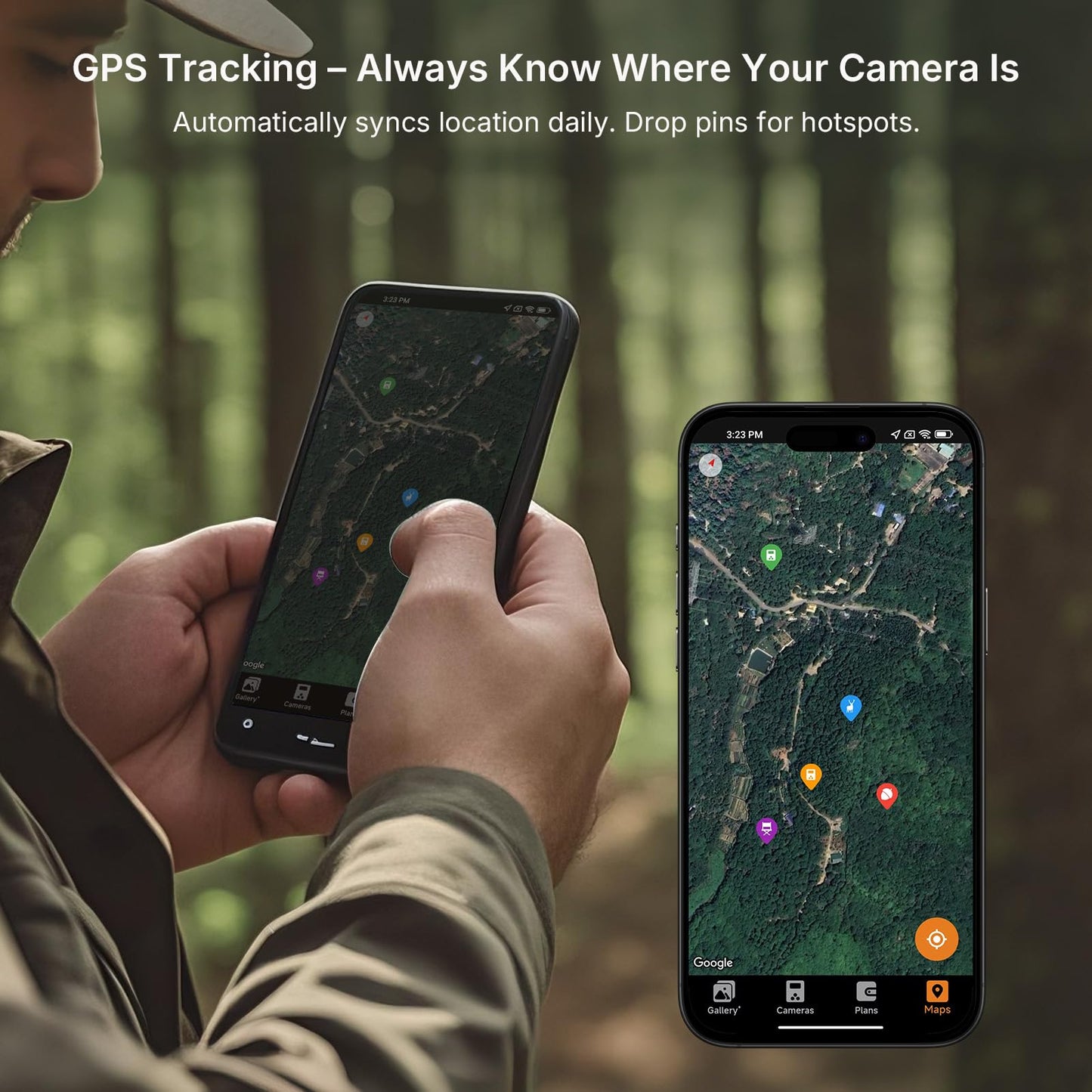 GardePro X66 Pro Cellular Trail Camera (Non-WiFi) with SP350 Solar Panel, 7800mAh Battery, Live View, Instant Alerts, Shared Data Plan, Built-in GPS