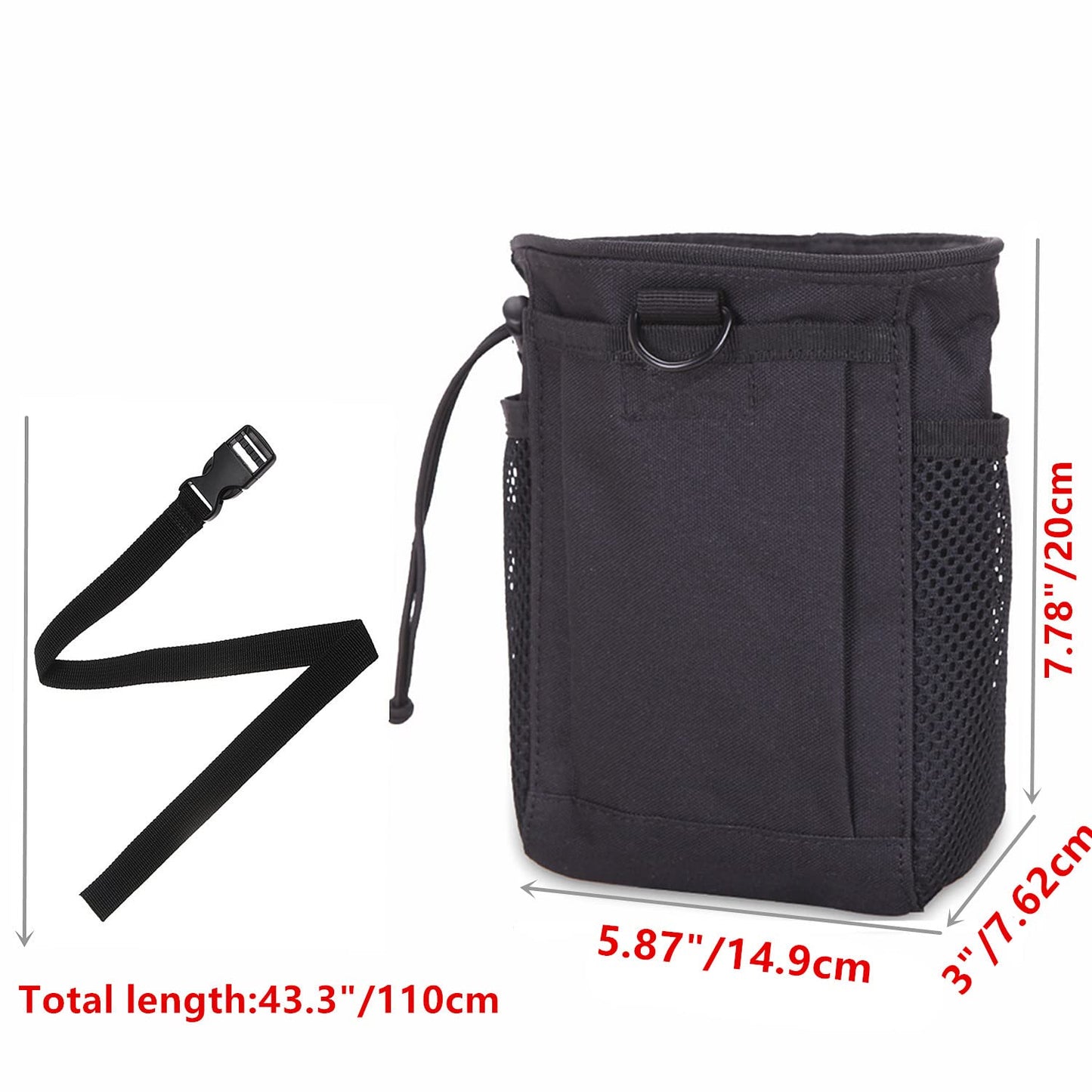 Rock Climbing Chalk Bag, goldhik Bouldering Chalk Bags with Quick-Clip Belt and 3 Pockets, Great Equipment for Rock Climbing, Gym Training, Gymnastics, Weightlifting