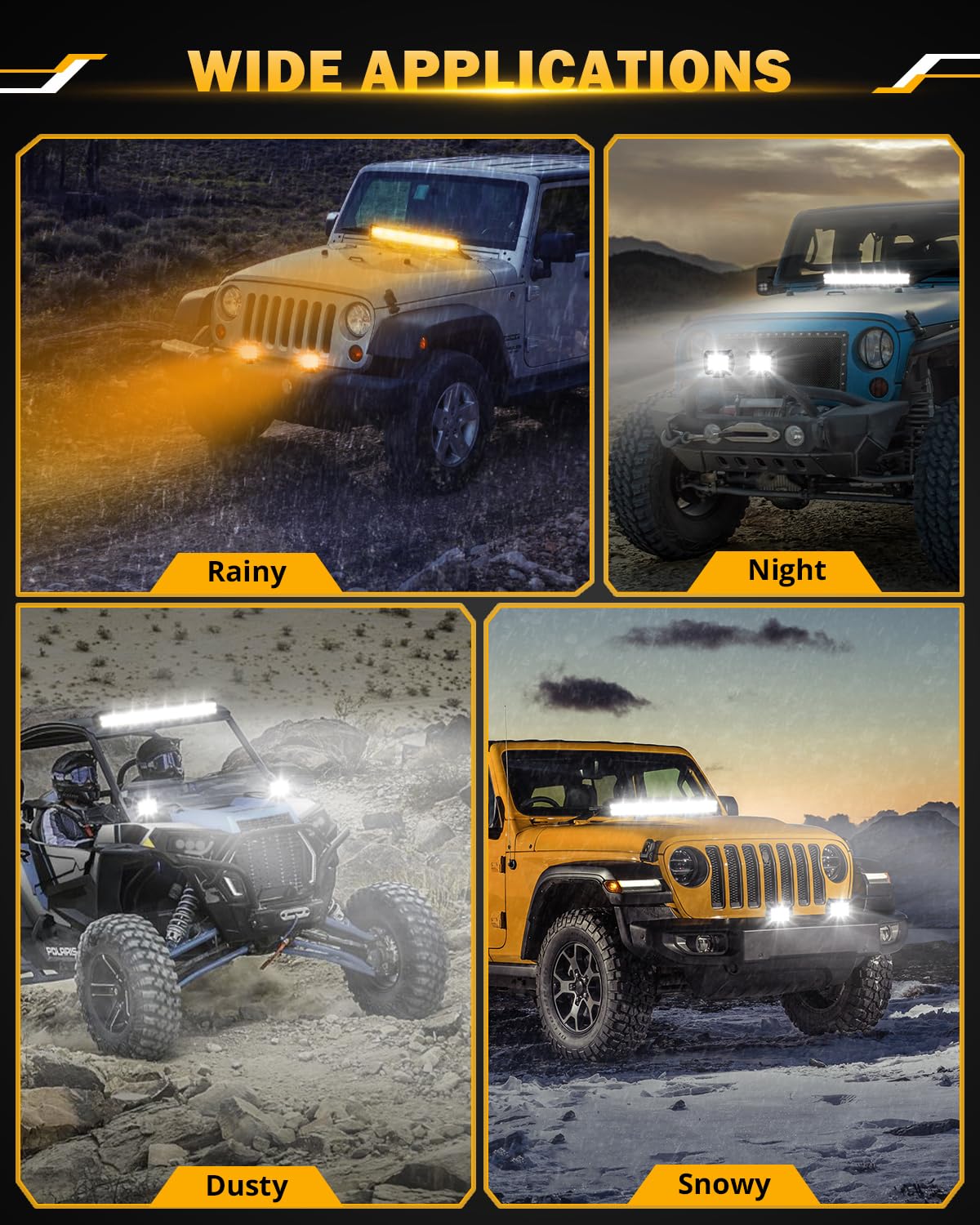 Auxbeam 30 Inch 180W LED Light Bar, 6 Modes Spot Flood Combo Offroad Lighting Amber White Strobe Fog Light, Memory Reset Function Waterproof Driving Work Light with Wiring Harness Kit