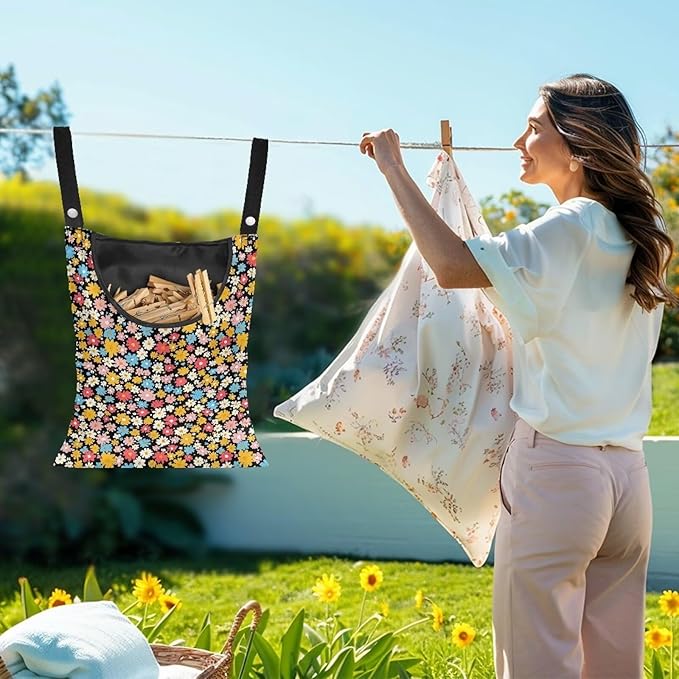 Clothes Pin Hanging Bag, Large Capacity Clothespin Bag