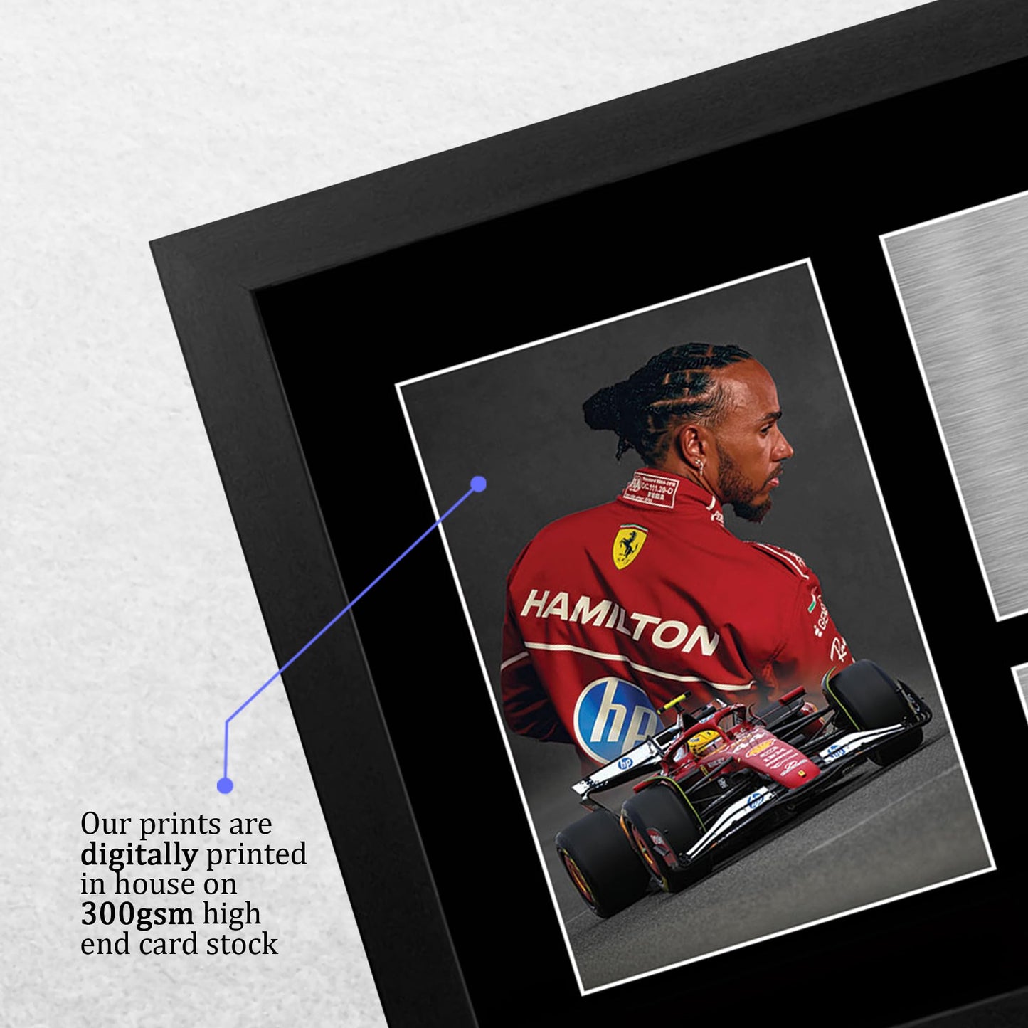 HWC Trading Lewis Hamilton Ferrari Gifts Printed Signed Autograph Picture for F1 Formula 1 Racing Fans - A4 Framed