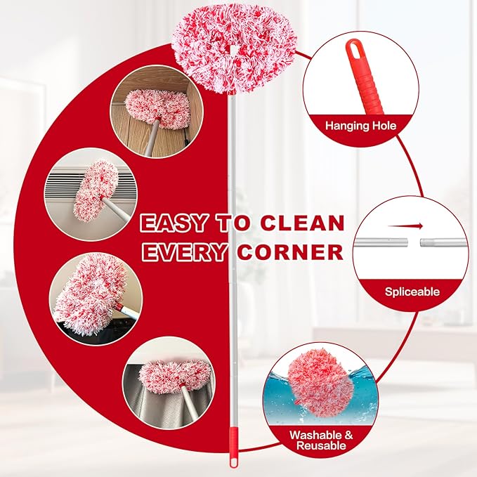 Ceiling Fan Cleaner Duster Reusable Microfiber Ceiling Fan Blade Cleaner