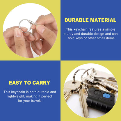 CepuXozi 200 Pack Wire Keychain Cable, Stainless Steel Locking Cable Key Ring, Easy Open Large Metal Key Loop for Luggage Tag Loops, Luggage Tag Strap Holder & ID Badge Hanging，Silver