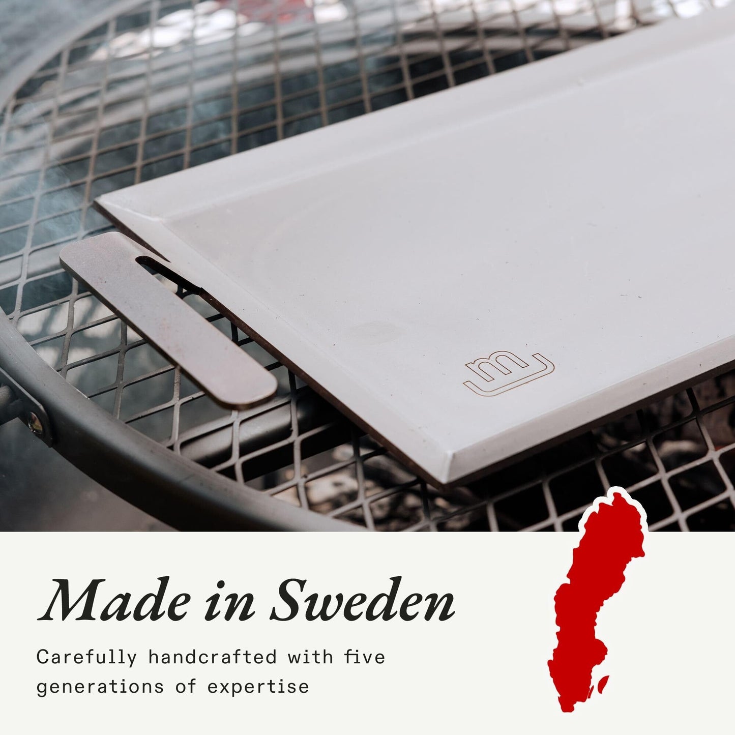 Made In Cookware | Carbon Steel Griddle + Grill Press | Professional Cookware | Crafted in Sweden | Induction Compatible