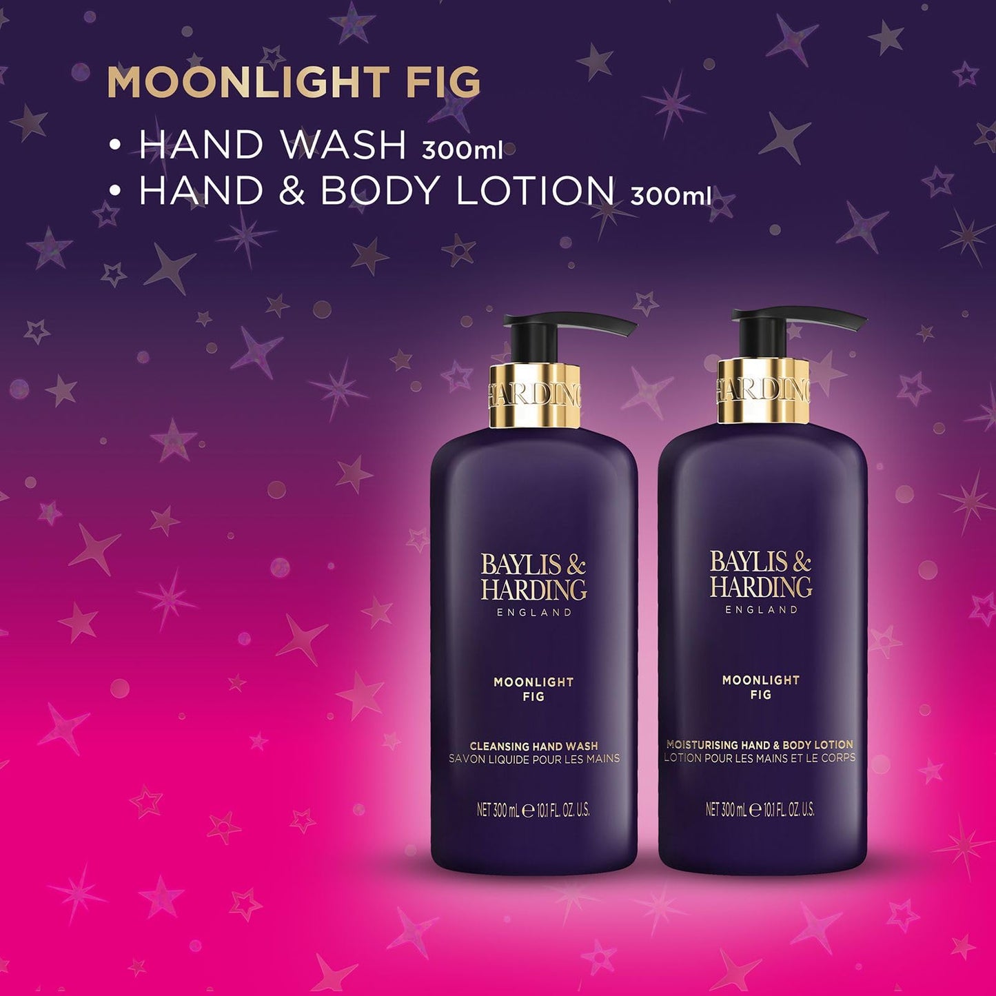 Baylis & Harding Gift Set for Women - Hand & Skincare Pack - Moonlight Fig & Pomegranate Indulgent