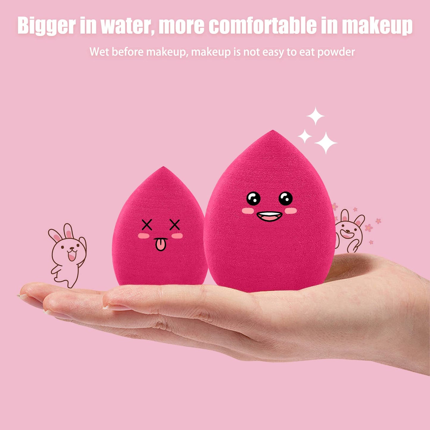 12 Pieces Professional Makeup Sponge Set,Latex Free Flawless Soft Setting Face Puffs,Multicolor Beauty Sponge Blender Cosmetic Applicator for Powder,Liquid,Facial Makeup Tools