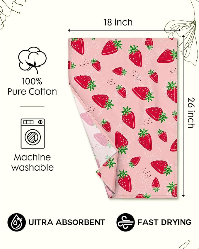 Flour Sack Kitchen Towels Set of 2-18x26 Cotton Dish Towels