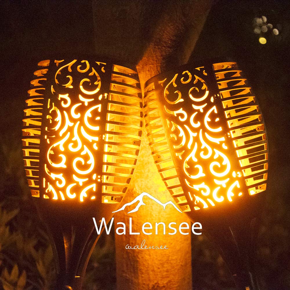 Walensee Solar Lights Outdoor with Flickering Flame,96 LED Solar Torch Lights Waterproof,43" Tall Super Larger Size Torches for Outside Garden Patio Yard Pathway, 4 Pack