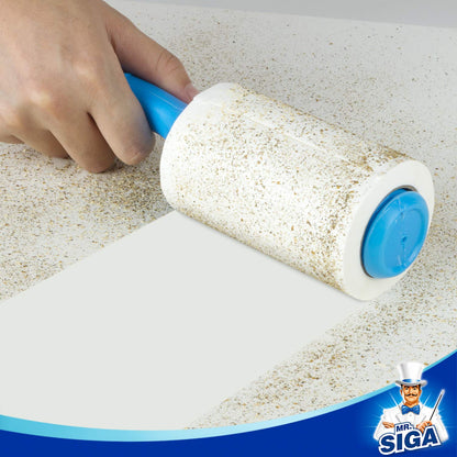 MR.SIGA Extra Sticky Lint Roller Pet Hair Remover with Easy Tear Sheets, 450 Sheets in Total, 5-Pack, Blue