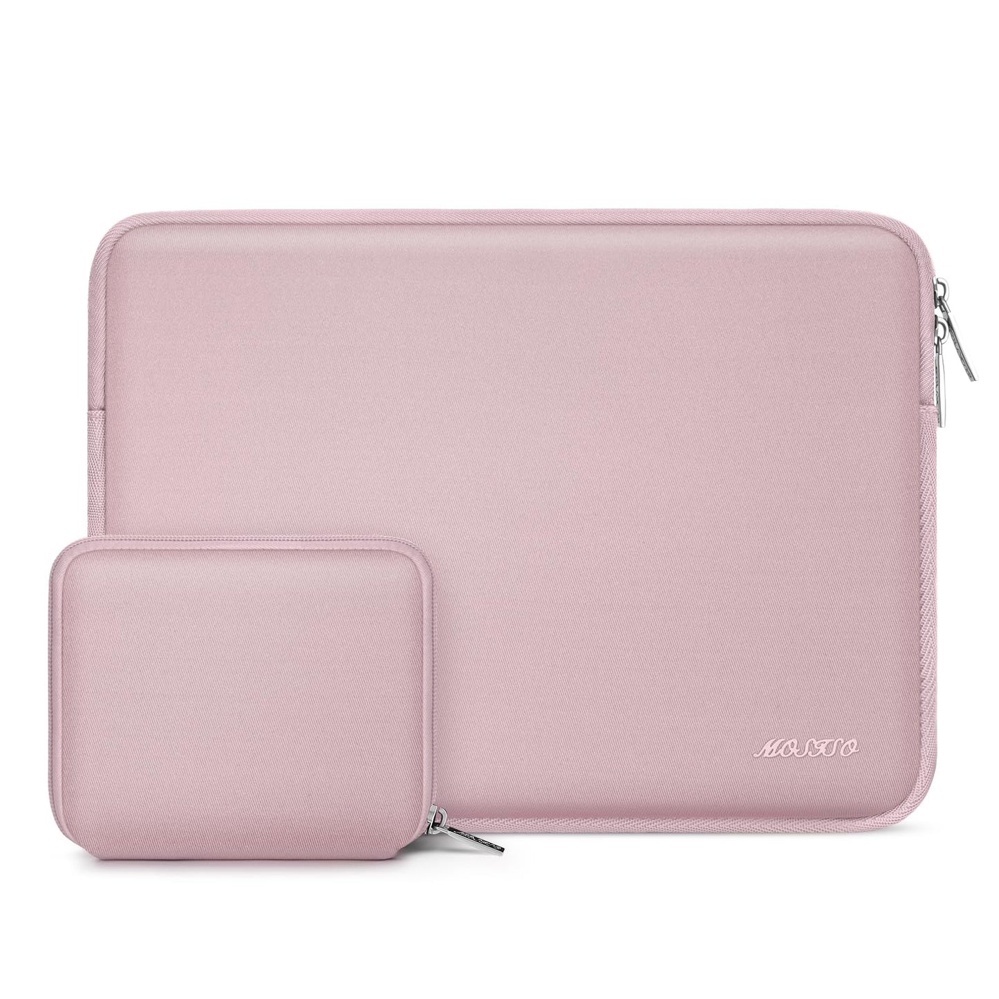 MOSISO Laptop Case 13 inch, 13 inch Laptop Sleeve Bag Compatible with MacBook Air M4 M3 M2 M1 2025-2018 / Pro 13 M2 M1 2025-2016, Neoprene Computer Sleeve Bag with Small Case, Baby Pink