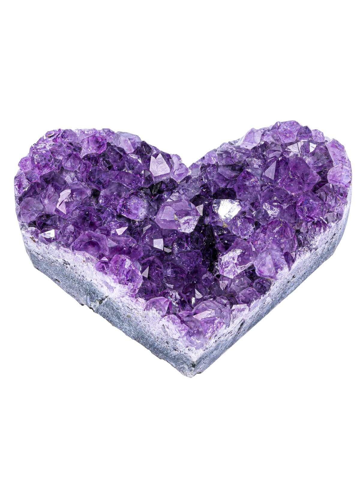 CrystalTears Amethyst Healing Crystal Geode Cluster Heart Amethyst Rock Quartz Crystals Mineral Stones Natural Raw Gemstone Specimen for Reiki Meditation Home Decor Crystal Gifts 1.97”-2.36“