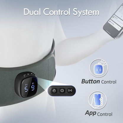 Comfytemp Cordless Portable Heating Pad with Massager for Lower Back Pain Relief, 9 Heat 5 Vibration 3 Intensity, FSA Eligible HSA Rechargeable Wireless Heated Waist Belt APP Control Gifts for Mom Dad
