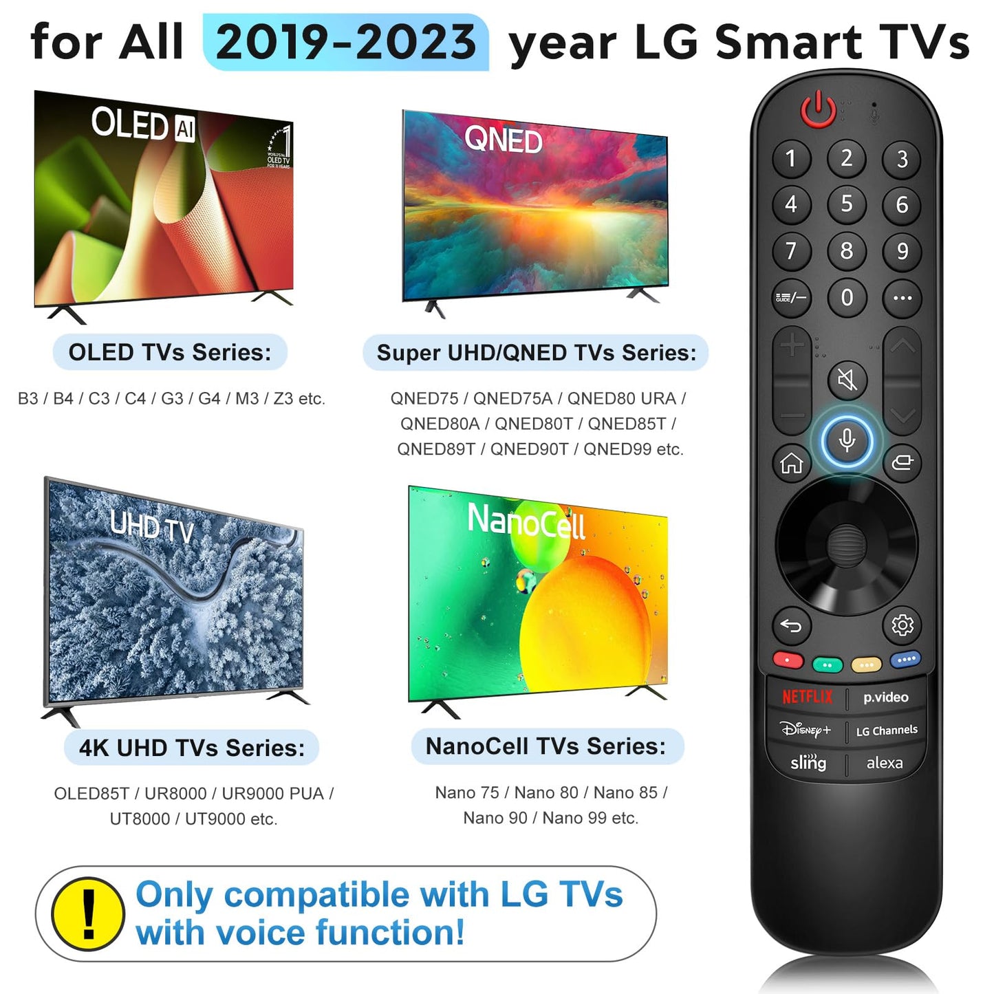 Voice Replacement for Google-Chromecast-Remote, G9N9N for Chromecast with Google TV Remote, for Google TV Streamer (Only for Snow Chromecast Google)