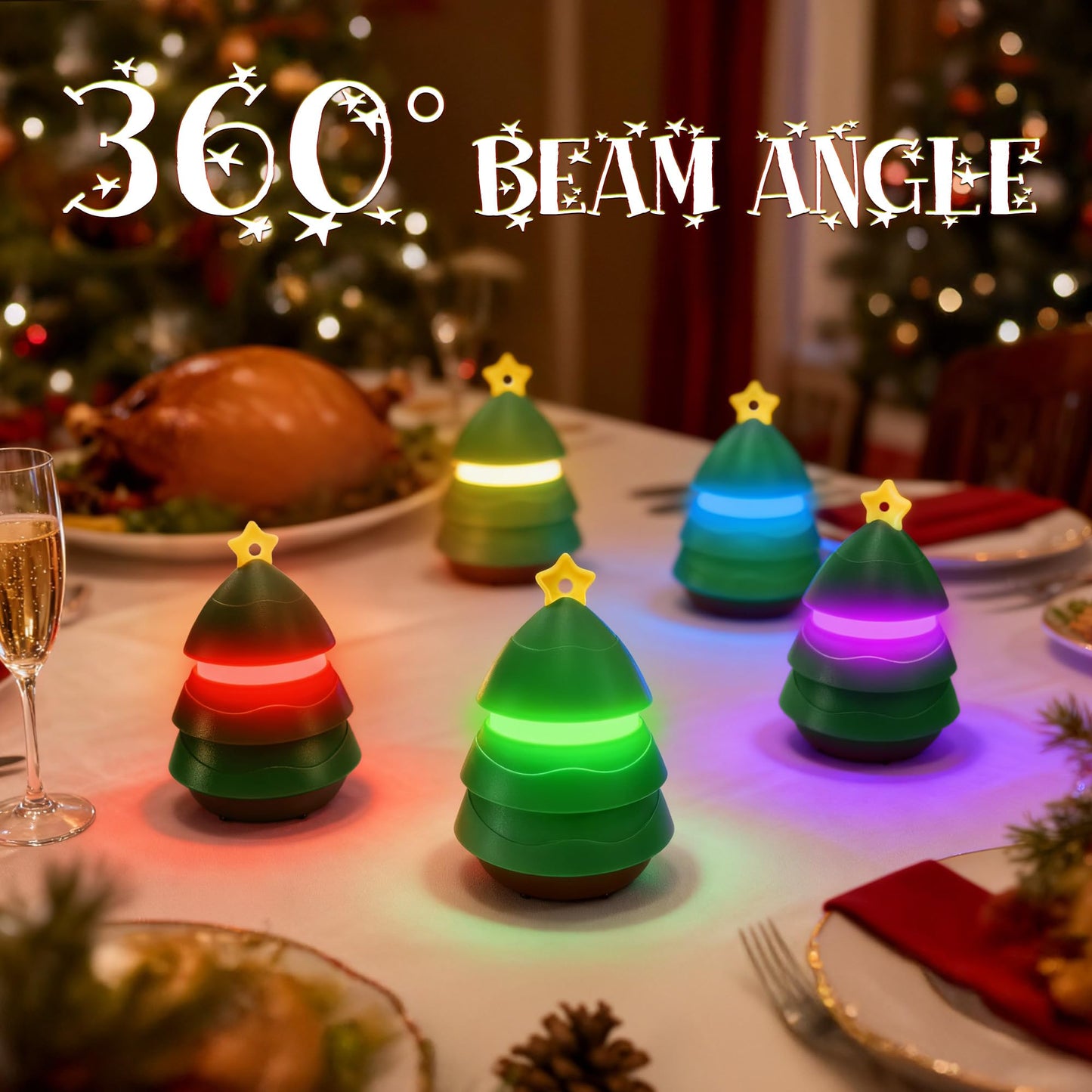 Christmas Gift EverBrite Christmas Tree Lantern 3 Pack, 5 Light Modes Holiday Decoration Presents for Women and Men, AAA Batteries Contained Stocking Stuffers, Christmas Lights Indoor & Outdoor