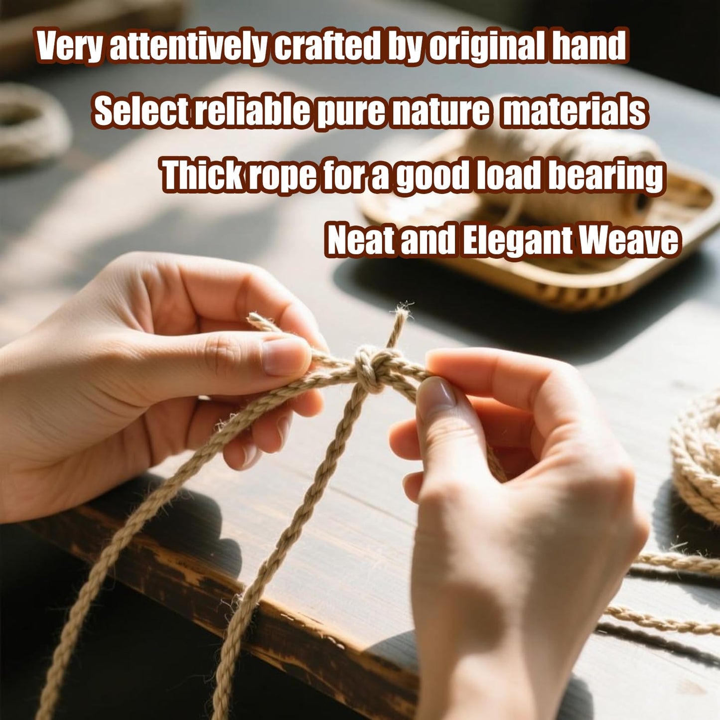 petonfun Macrame Plant Hanger Indoor Set,Hanging Planters for Indoor Plants Outdoor,Hanging Plant Holder Basket Pot with 8 Hooks,Boho Home Decor Crochet Beads Window Ceiling,No Tassels 4 Pack,Brown