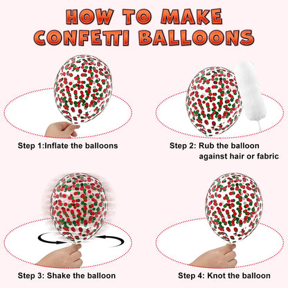 Lukiituke Christmas Balloons, Red and Green Balloons, 75Pcs 12in and 5in Red Green and Gold Latex Balloons for Birthday, Christmas Eve, New Years Party Decorations