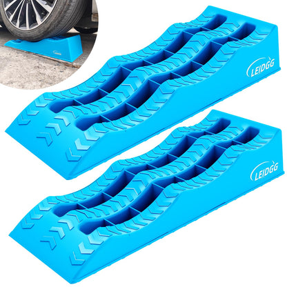 LEIDGG 2Pack 3-Tier Levelling Ramps for Campervans Heavy-Duty Anti-Skid RV Levelling Blocks Height Adjustable Vehicle Ramps for Cars, Trailer,Truck Up to 10000 LBS
