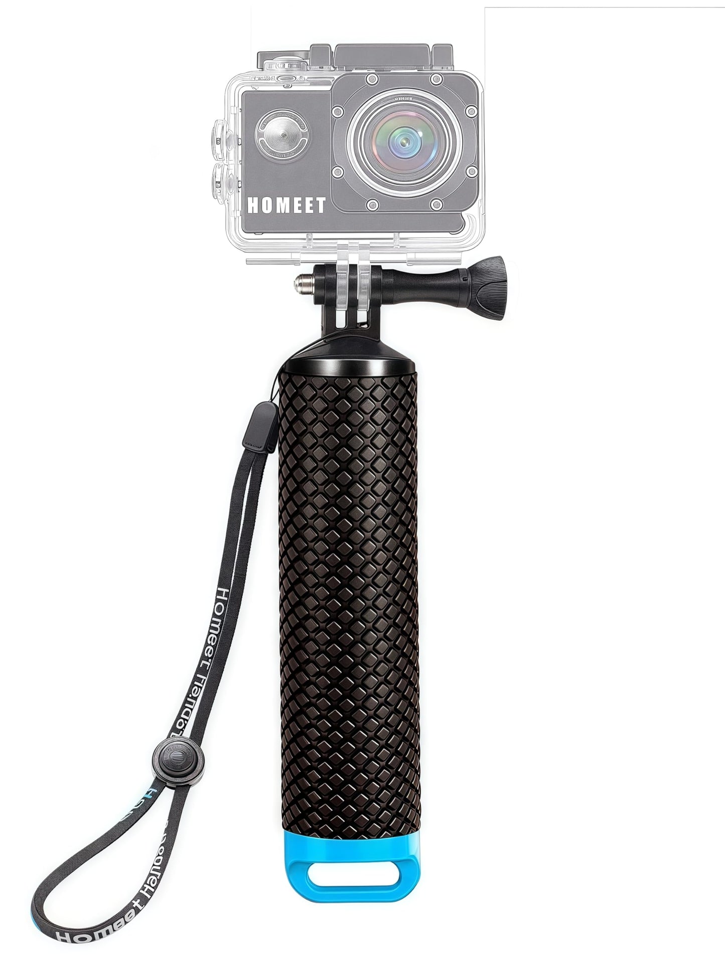 Homeet Handler Floating Hand Grip, Underwater Hand Stick Monopod Pole Compatible with DJI OSMO Action Cameras and Other Sports Camera, Blue