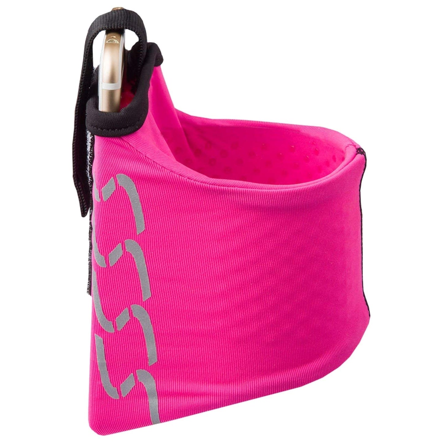 Sprigs Armband for iPhone 11/x/xr/8/7 Plus, Galaxy S10/S9, Google Pixel 4. Lightweight & Comfortable Running Armband, Stretches to Fit All Phones with Case - Hot Pink, Medium