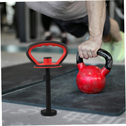 BIUDECO Adjustable Kettlebell Handle Kit with Anti Slip Grip and Stable Base Nut Attachment for Home Gym Strength Training and Weightlifting Converter