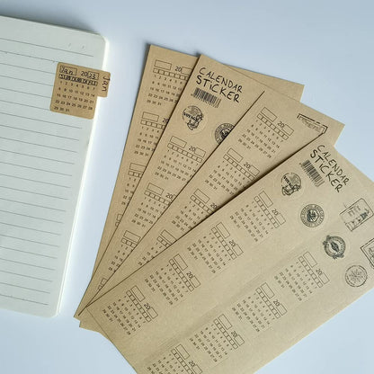 30 Pcs Calendar Stickers for Planners Self Adhesive Index Tabs Monthly Index Dividers Bullet Journal/Planners/Agenda