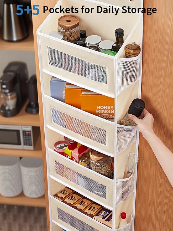 JARLINK Over The Door Organizer Storage, 5 Shelf Hanging Door Organizer