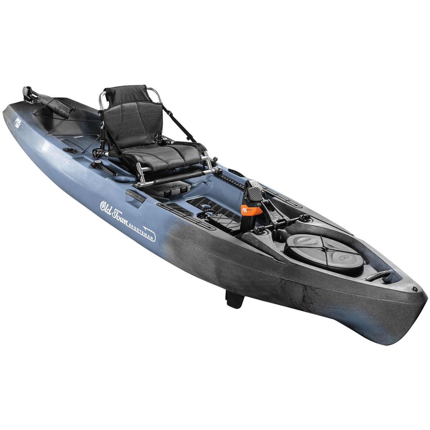 Old Town Sportsman PDL 120 Solo Sit-on-Top Fishing Pedal Kayak, 12 ft, Steel Camo
