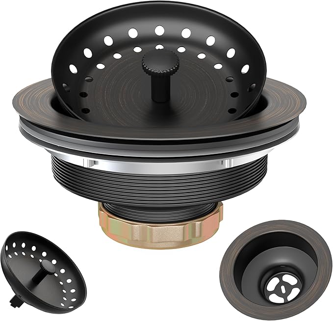 Kitchen Sink Drain Bronze 3-1/2 Inch Stainless Steel Kitchen Drain Strainer