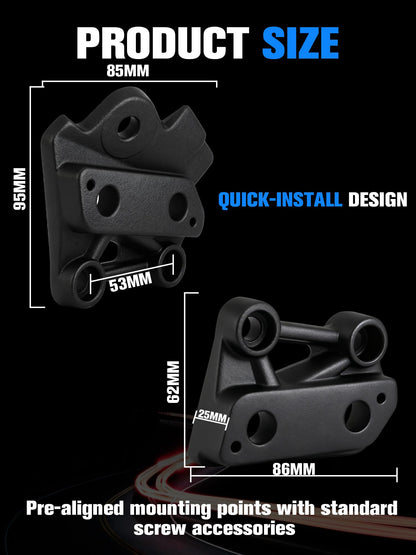 IUVWISN Foot Pegs Brackets for Talaria XXX X3/PRO Footpeg Holder Kits Pedal Bracket Support EBike Electric Dirt Bike Black