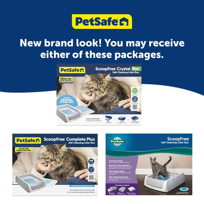 PetSafe ScoopFree Crystal Pro Self Cleaning Cat Litter Box, Includes 1 Disposable Crystal Litter Tray