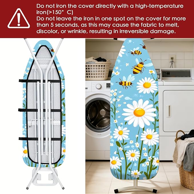 Nuxovilar Ironing Board Cover Needle Cotton 15x54 Inches | Ironing Board Cover